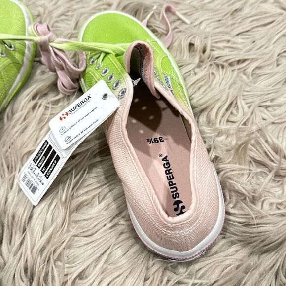 NWT Superga pink and green sneakers size 8.5 - Picture 9 of 9